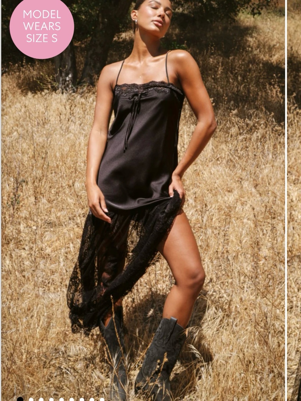 Black Lace-Trim Slip Dress - Women’s Celine Dress Show me your Mumu